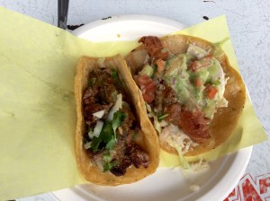 (left) carne asada (right) baja